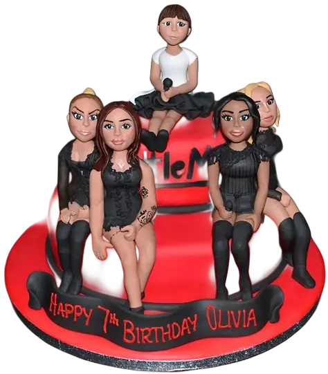 Bespoke Little Mix Duo cake with vibrant colors and musical notes, crafted in Solihull, West Midlands celebration.