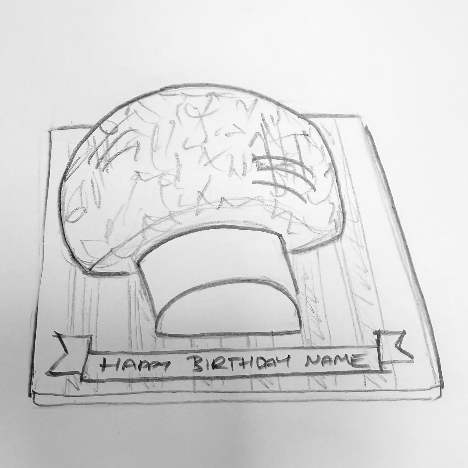 Bespoke celebration cake with intricate floral piping and gold accents in Solihull, West Midlands.