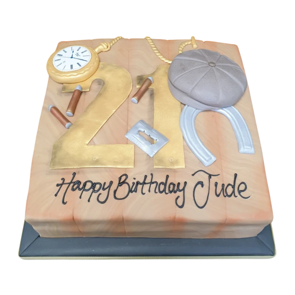 Bespoke Peaky Blinders-themed cake with vintage design and intricate details, crafted in Solihull, West Midlands.