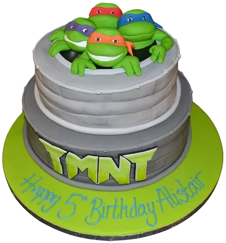 A beautifully decorated cake featuring a popular children's cartoon theme, perfect for a themed birthday celebration.