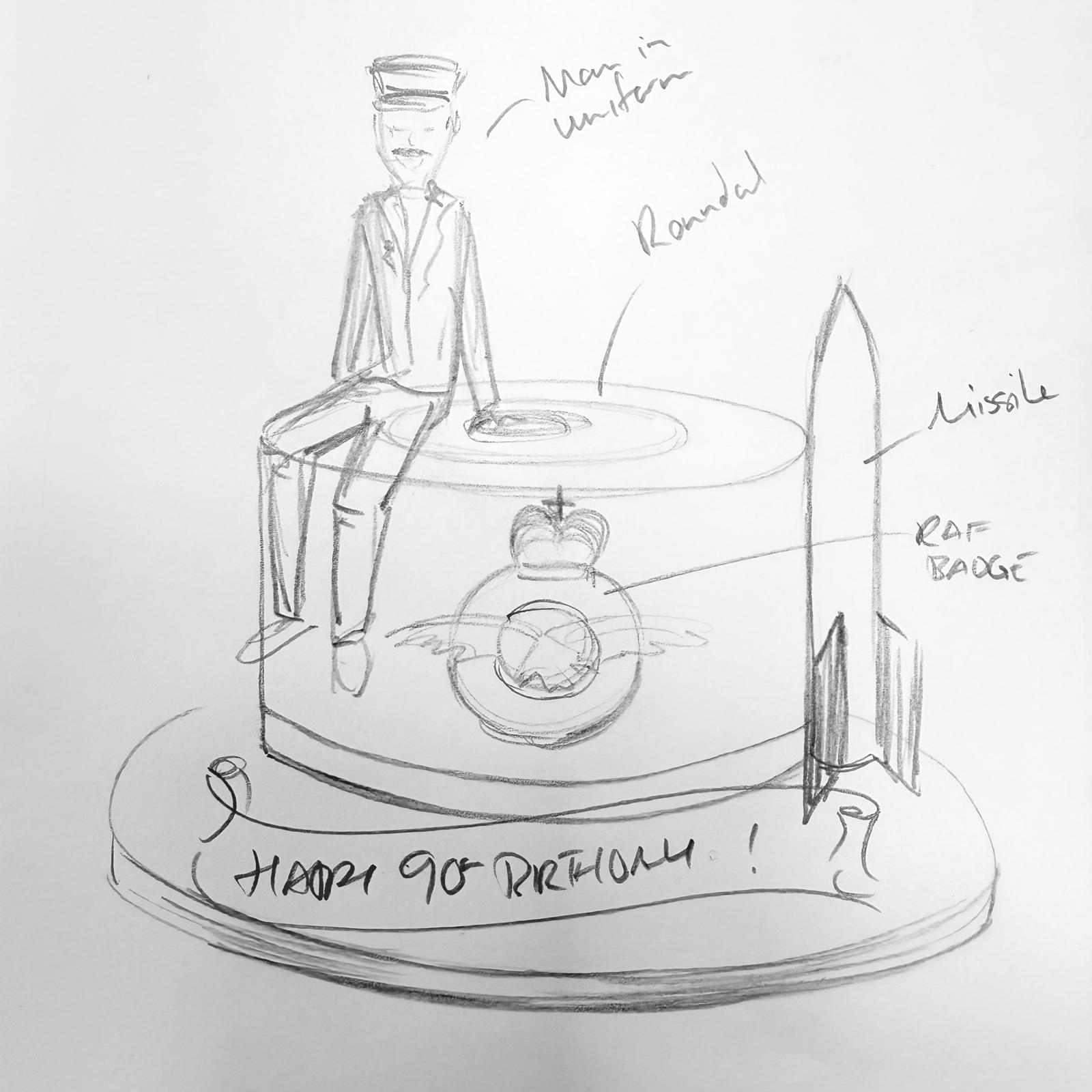 Bespoke cake with intricate floral icing and gold accents for celebration in Solihull, West Midlands.