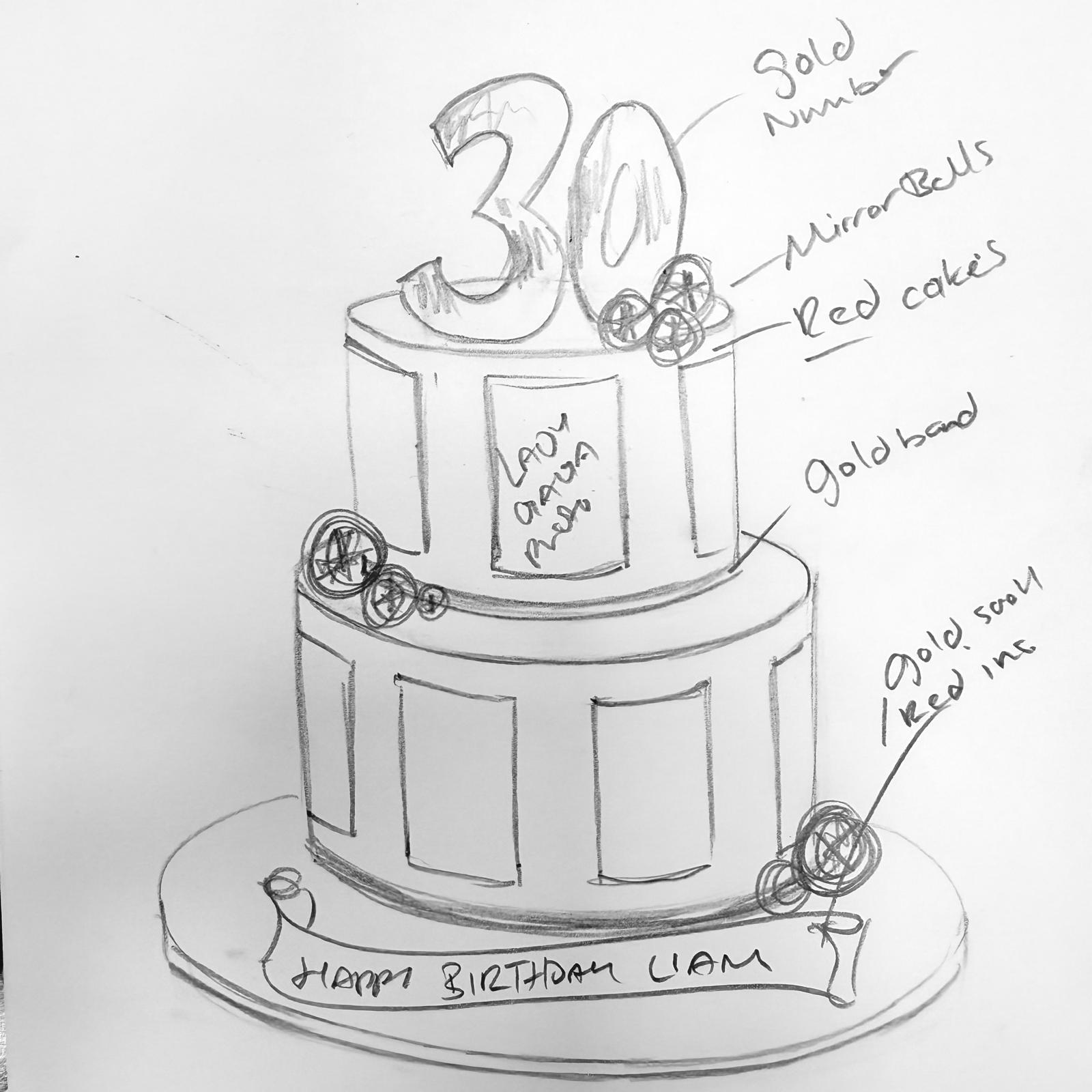 Bespoke celebration cake with vibrant floral decorations and intricate piping, crafted in Solihull, West Midlands.