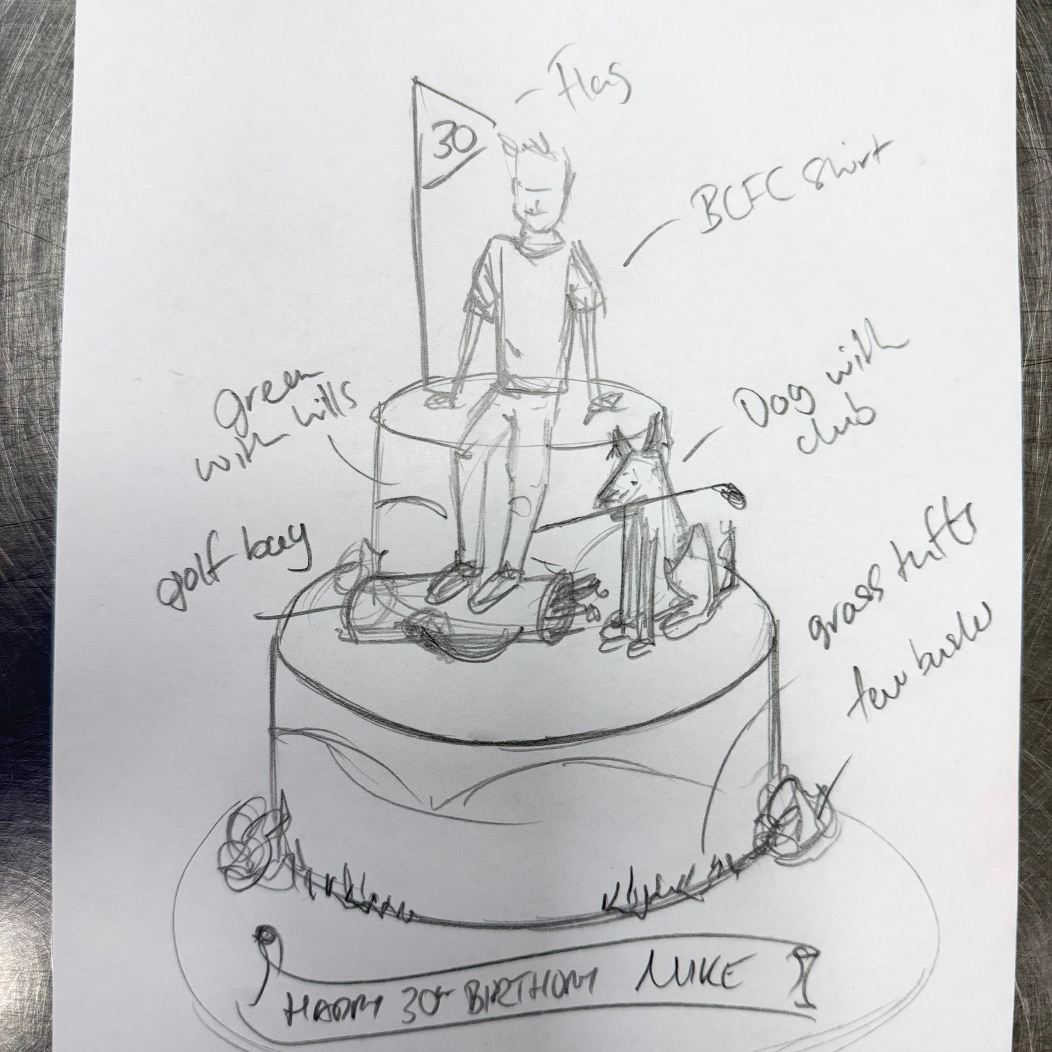 Bespoke celebration cake with intricate floral icing and gold accents in Solihull, West Midlands.