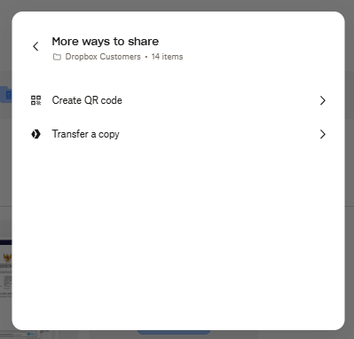 Wait. You can share Dropbox files with a QR code?