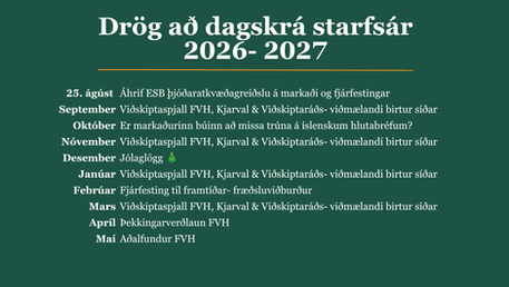 Dagskrá næsta starfsárs