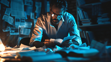 Business professional reviewing supply chain documents for modern slavery due diligence compliance
