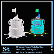 SS Ocean Octopus Birthday Cake
