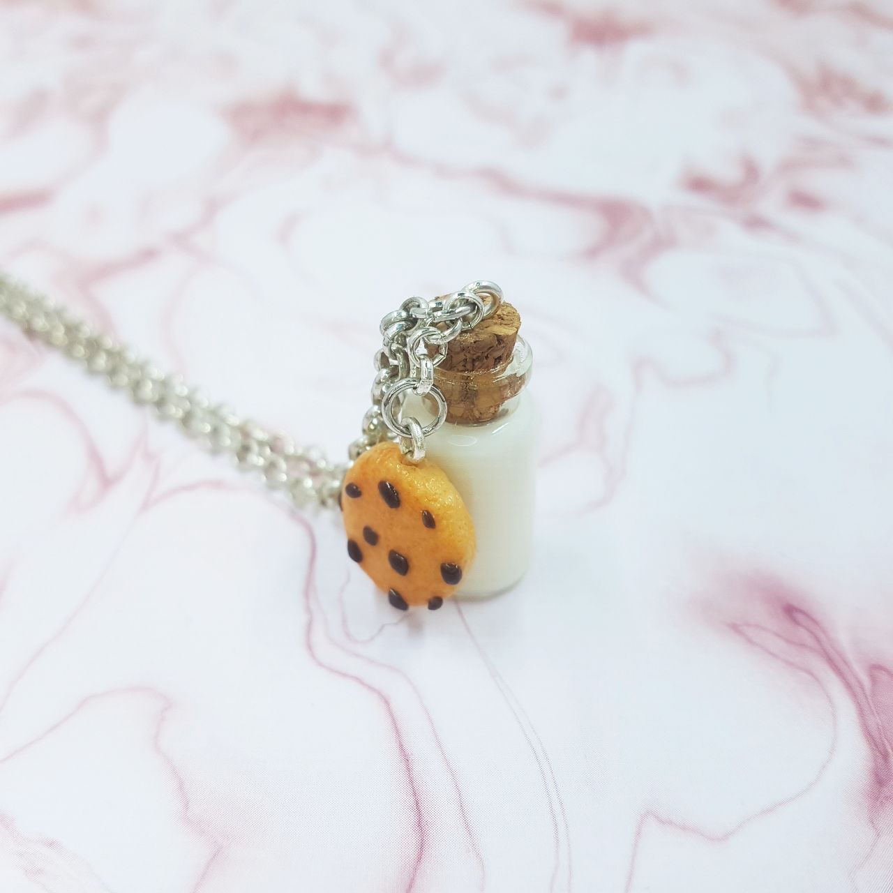 Milk & Cookie Bitty Bottle Necklace