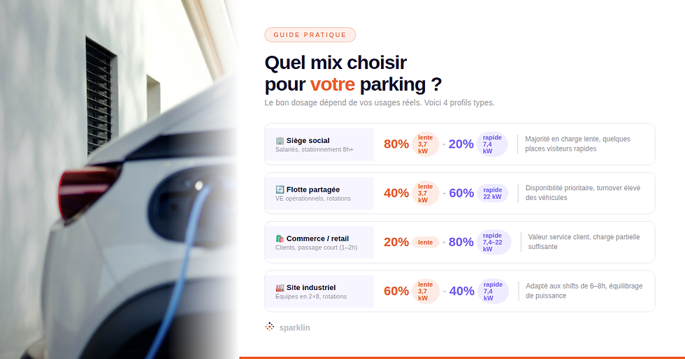 Borne de recharge
Charge lente 
Charge rapide