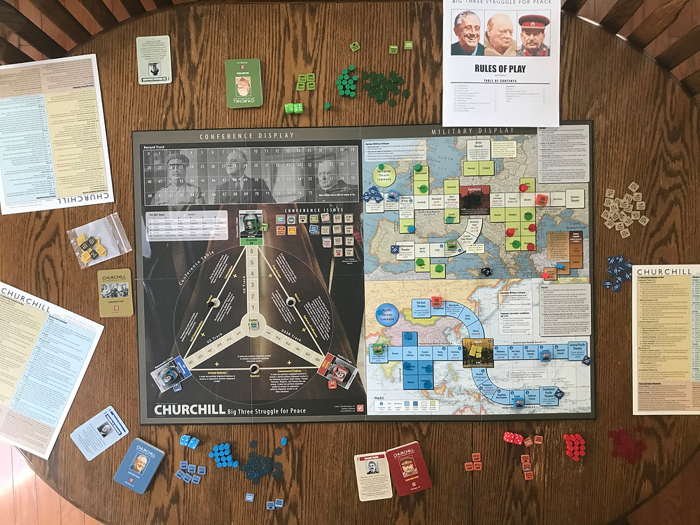 You can see that some of the fronts have advanced a bit, and some countries and colonies already have influence from the three nations. If the game ended at this point, the US and the USSR would have 8 points, while the UK would have 10. But this game is nowhere close to ending!