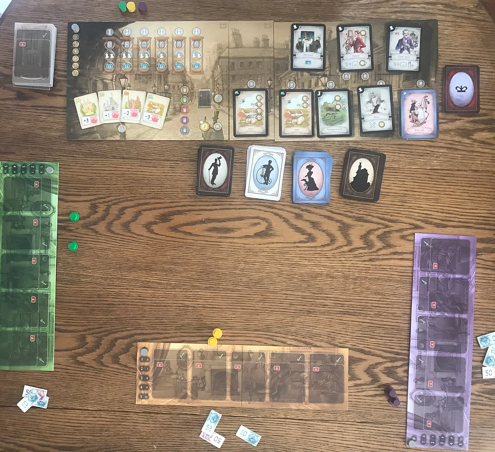 Last Will all set up for a three-player game