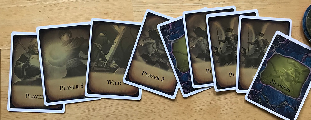 Close up of the Aeon's End turn order deck.