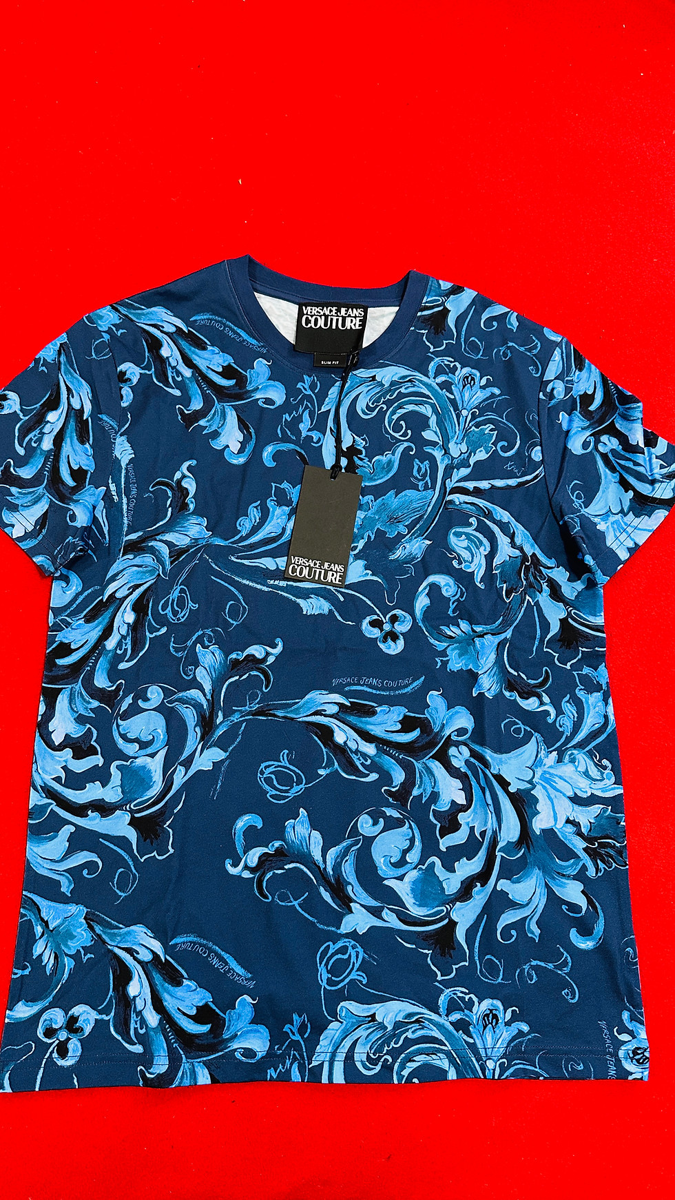 Miniatura: Playera con diseño barroco en azul