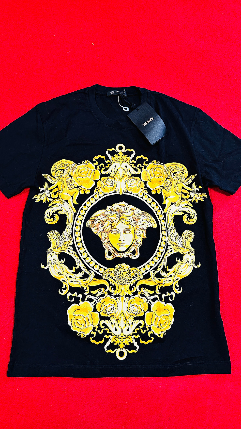 Miniatura: Playera con medusa y barroco floral 
