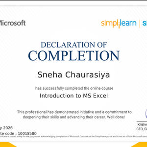 Introduction to MS Excel 