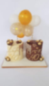Chocolate and Ivory Celebration Cakes