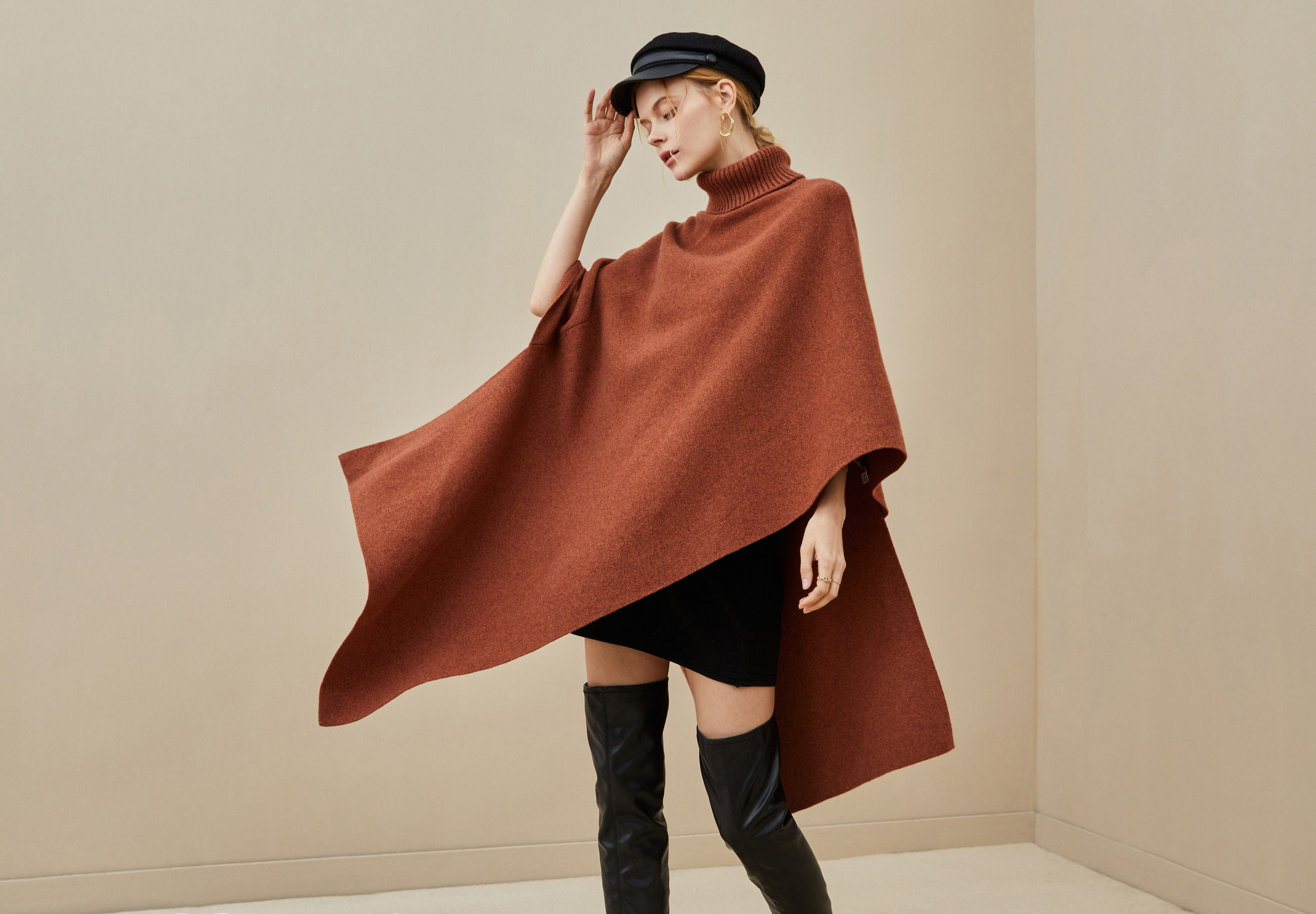 Aria Asymmetric Poncho