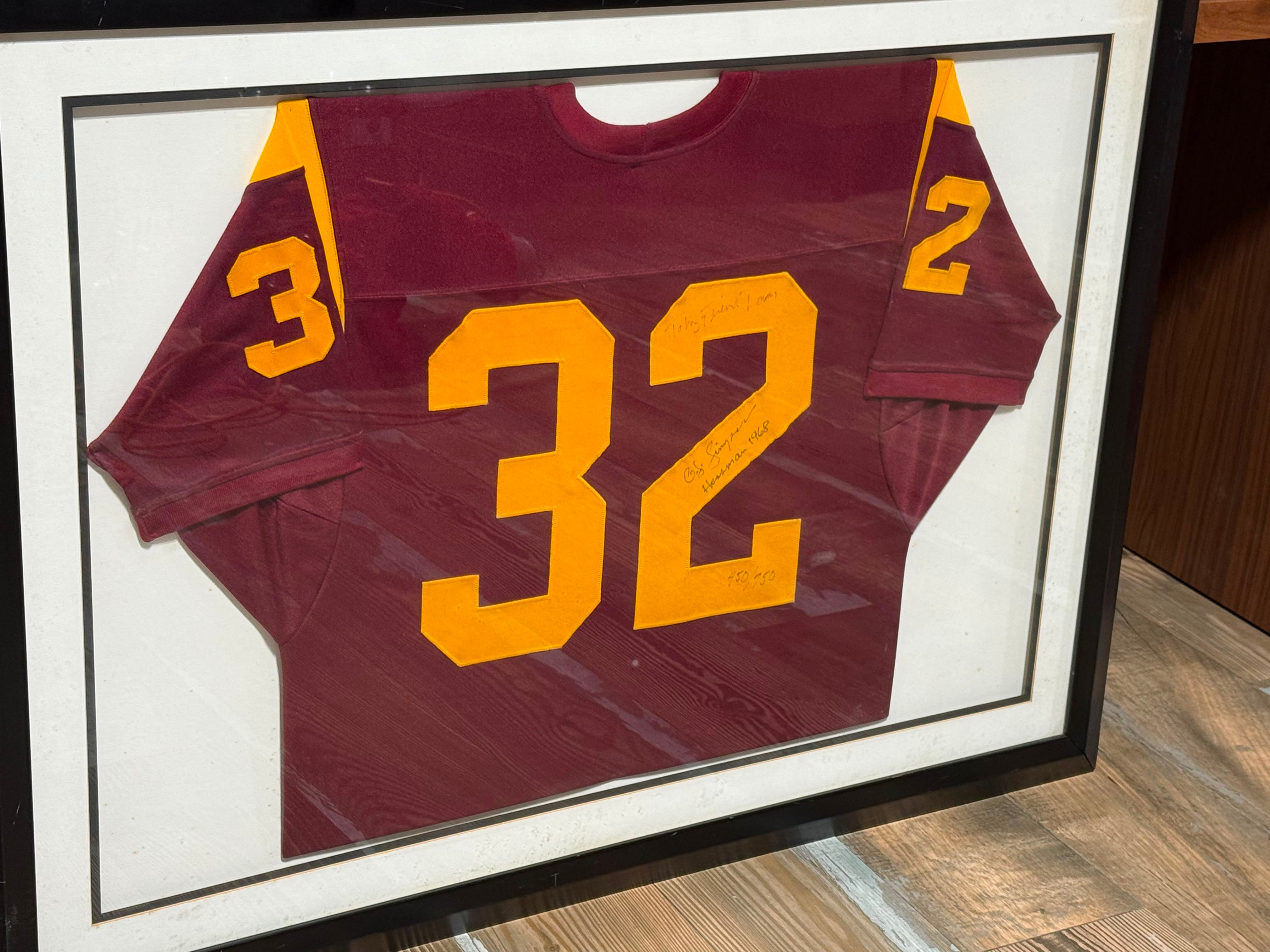 O.J. Simpson Signed USC Trojans Jersey – Framed & JSA Certified