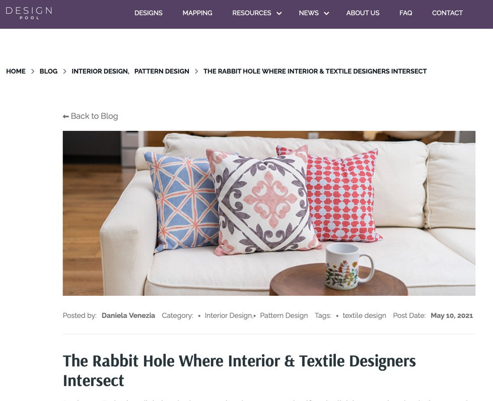 Bog post of an article for Design Pool