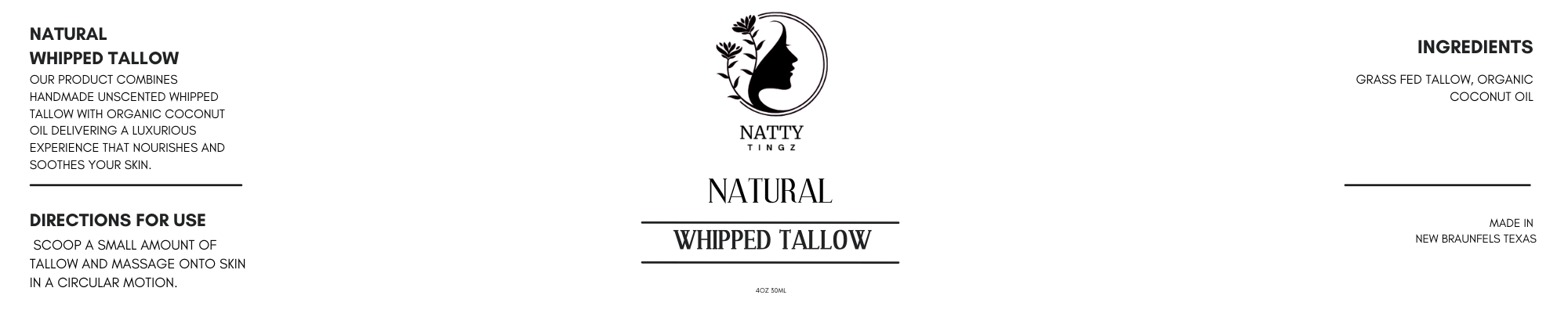 Natural Unscented Tallow