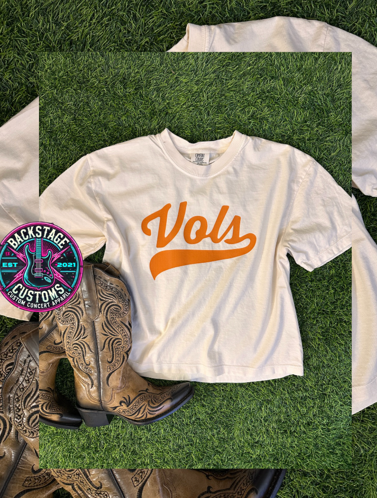 Thumbnail: Vols Cropped Ivory Tee