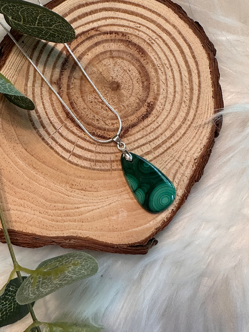 Thumbnail: Malachite Pendant Necklace