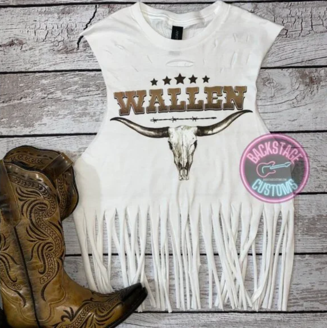 Wallen Extra Fringe Muscle Tank