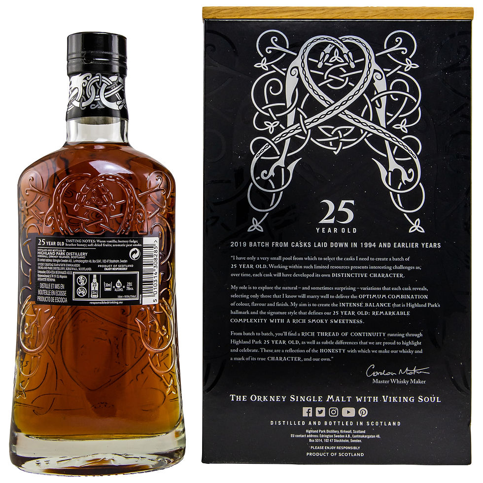 25 Jahre alter Whisky in edler Flasche