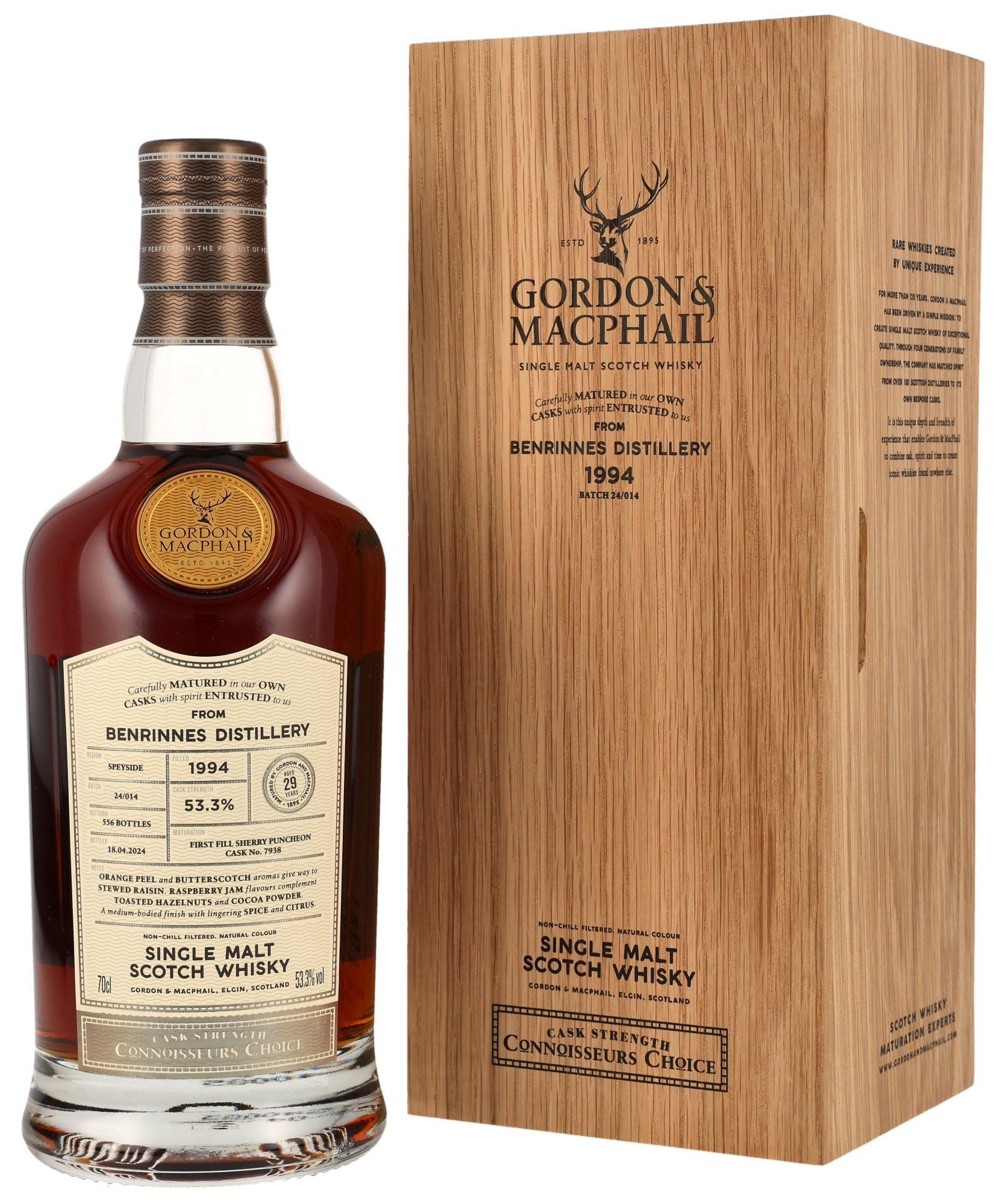 Gordon & MacPhail Whisky 1988, edle Holzbox