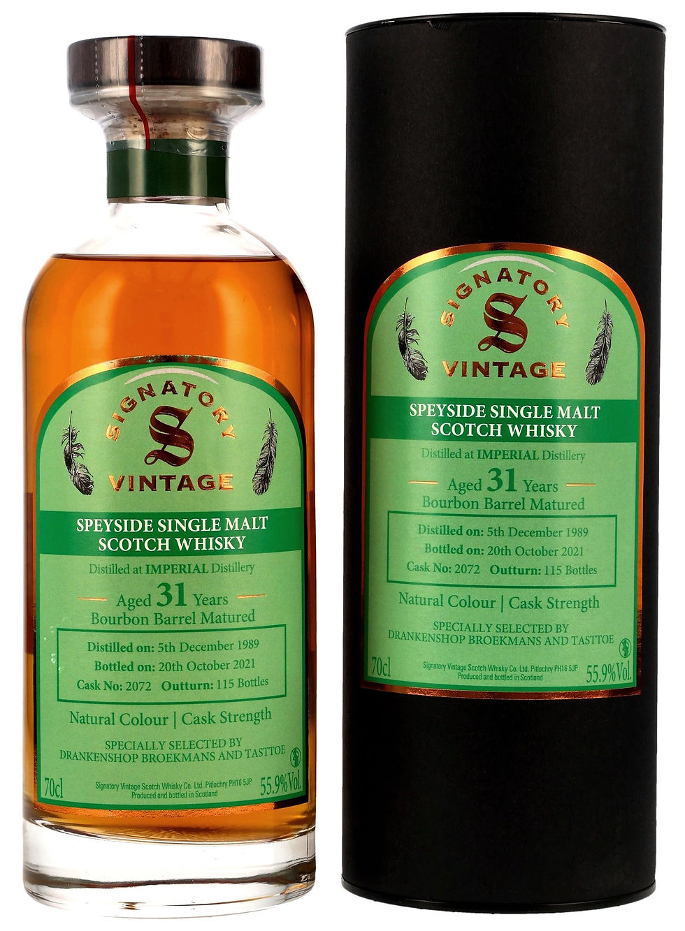 Flasche und Verpackung von Signatory Vintage 31 Jahre Single Malt Scotch Whisky