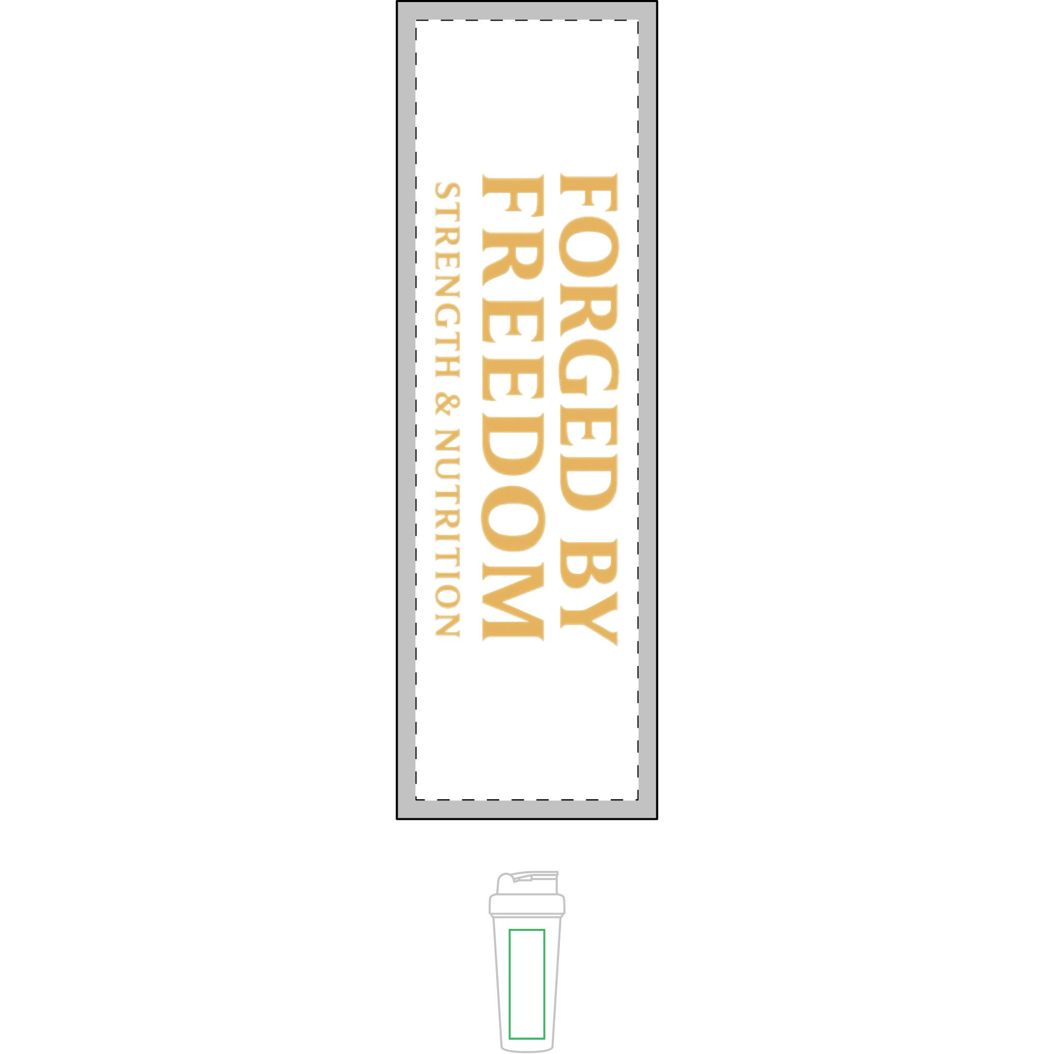 Patriotic Protein Shaker Bottle with Forged by Freedom Design