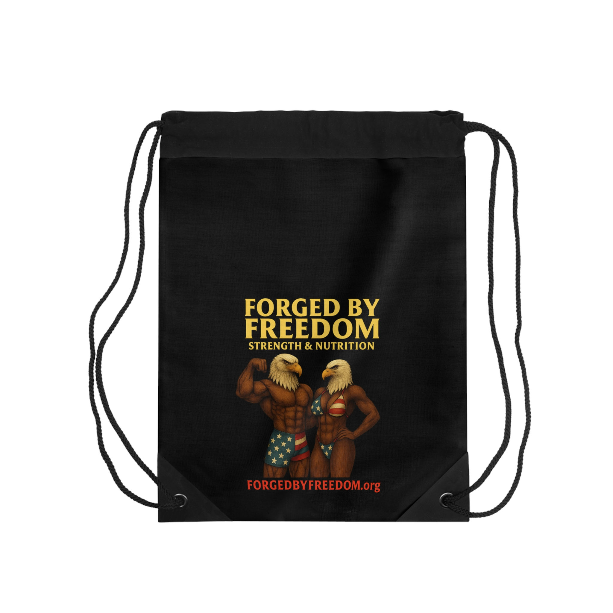 Couples Patriotic Drawstring Bag, Gym Bag,