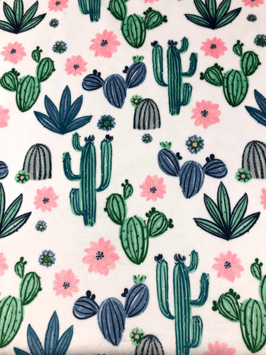 cactus minky blanket