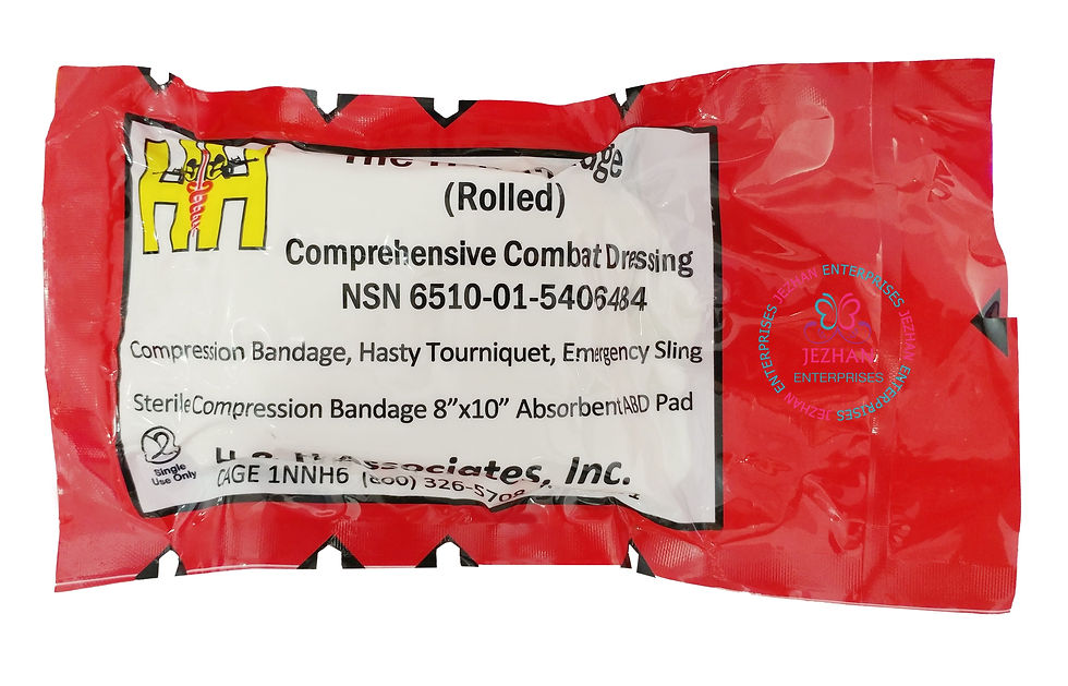 Comprehensive Rolled Folded Combat Dressing