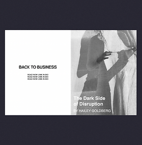 THE DARK SIDE OF DISRUPTION