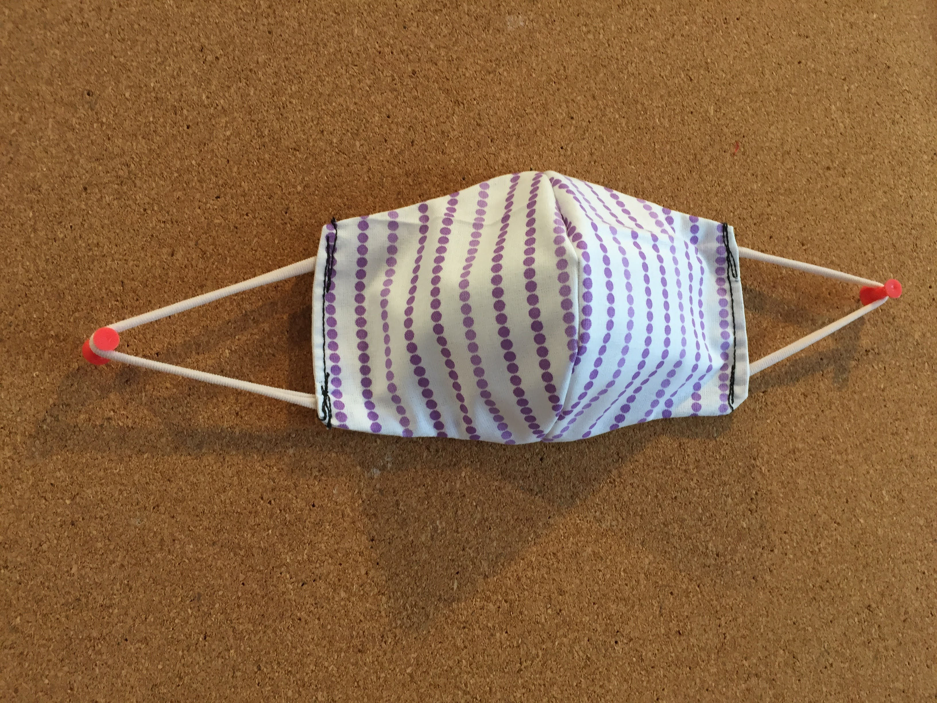Purple Dot Stripe Mask