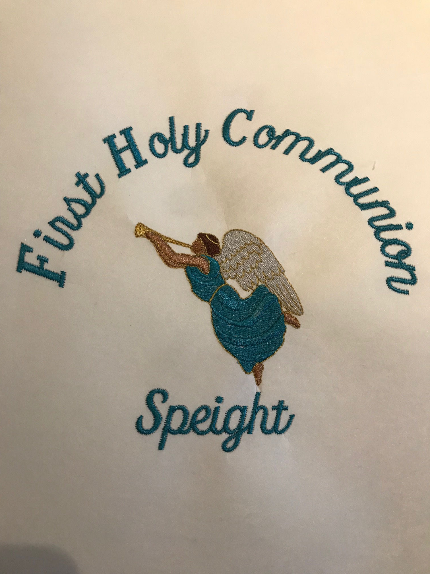 #5 - Classic Custom Moire Banner Completely Embroidered & Finished-Nothing To Do