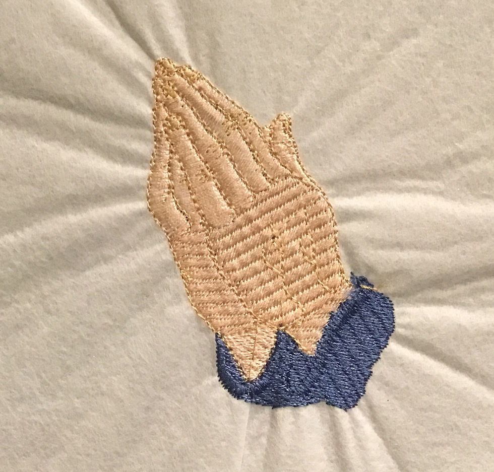 Thumbnail: #5 - Classic Custom Moire Banner Completely Embroidered & Finished-Nothing To Do
