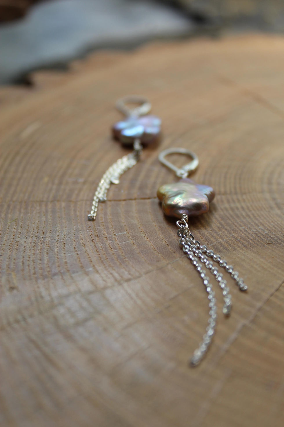 Thumbnail: "Shooting Stars" Baroque Pearl Earrings