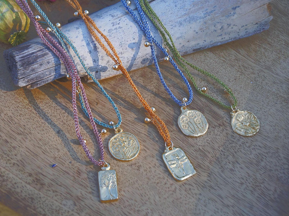 Thumbnail: "Golden Threads & Wildflowers" Charm Collection YOUR CHOICE