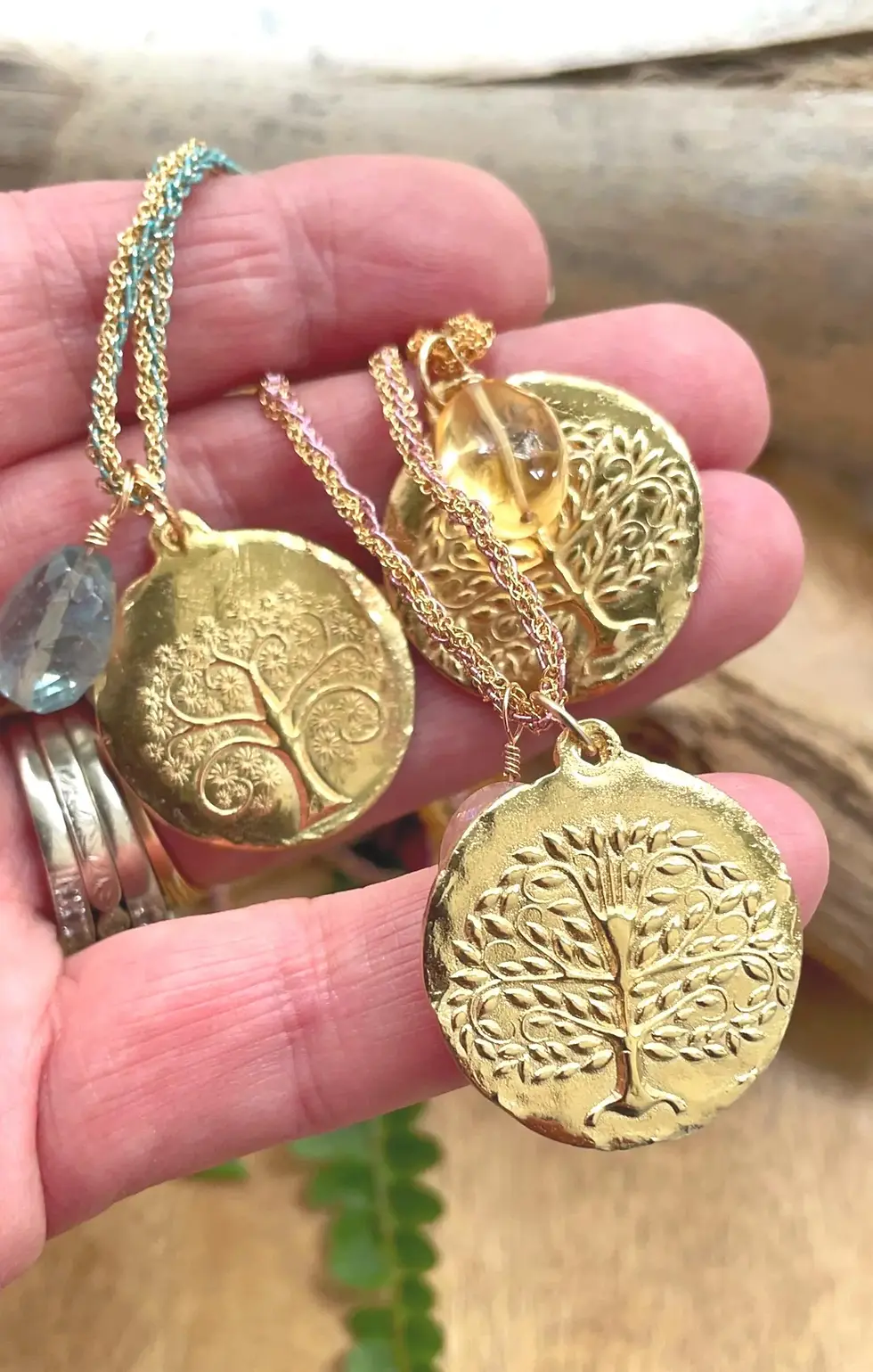 Thumbnail: "Rooted in Gold" Tree of Life Necklaces - YOUR CHOICE