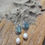 Thumbnail: "Ocean’s Embrace" – Handmade Kyanite & Baroque Pearl Earrings