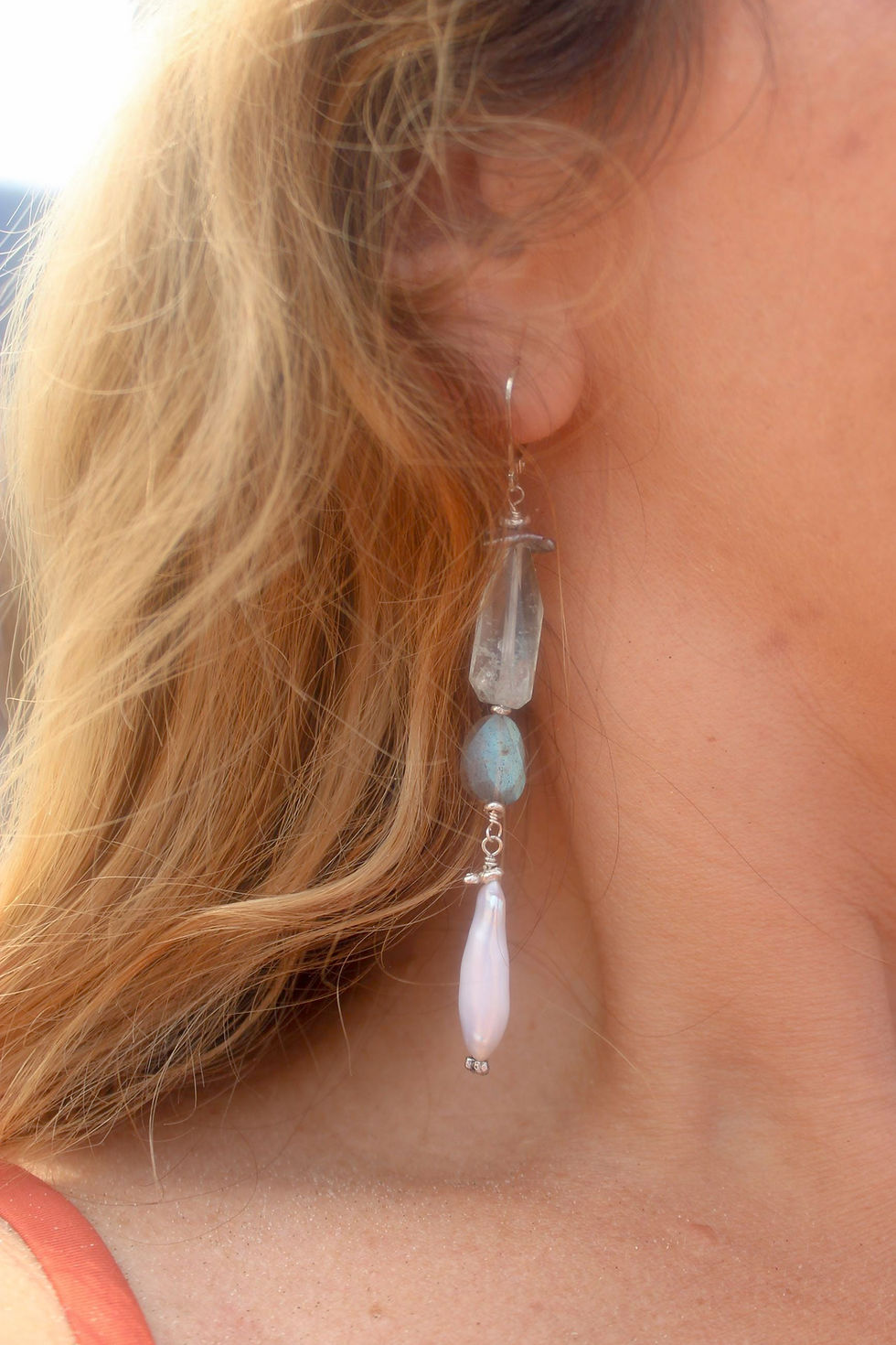 Thumbnail: "Goddess of the Waters" Artisan Earrings