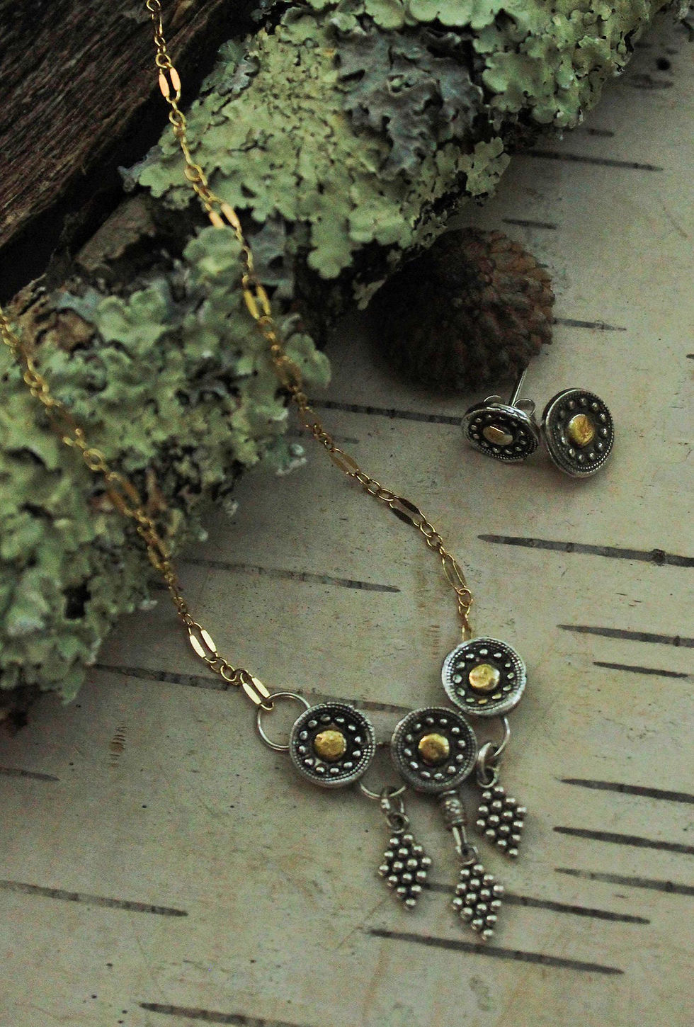 Thumbnail: “Sienna Earrings” in Silver and Gold
