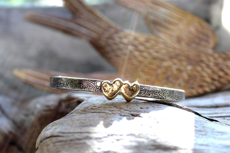 Thumbnail: "Golden Hearts Cuff" Crafted for Connection