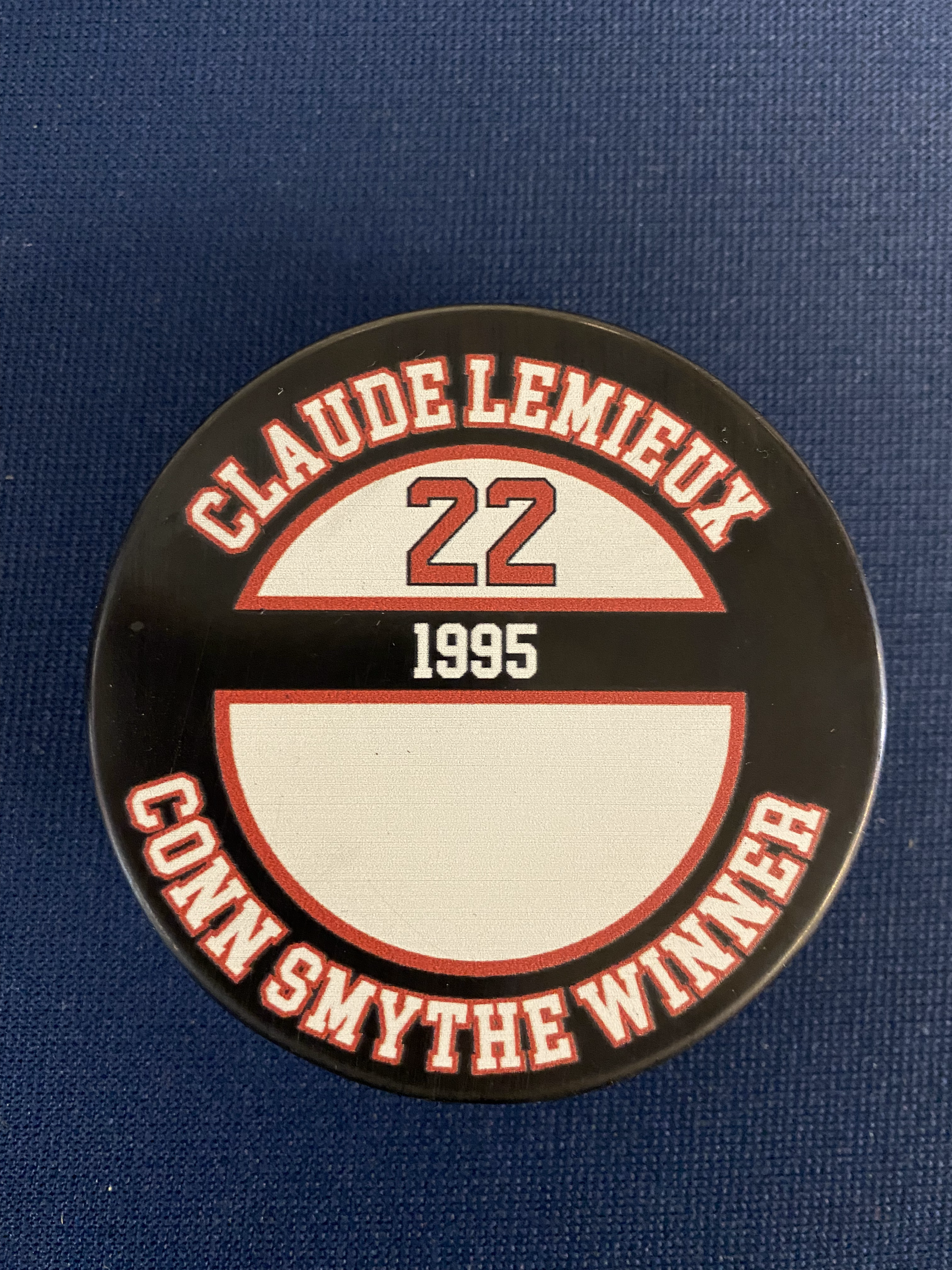 Claude Lemieux 'Conn Smythe Winner' Puck