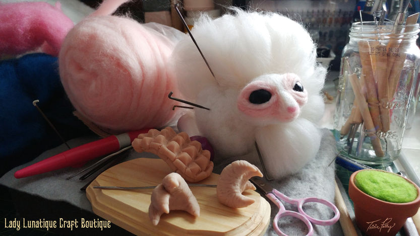 Needlefelt, Needle-felt, Monster Hunter, Paolumu, Monster Hunter Needlefelt, Paolumu Needlefelt, OOAK, One of a Kind, Sculpey, Sculpt, Talons, Roving, Wool Art, Art Doll, Wool Toy, Plushy, Soft Toy, WIP