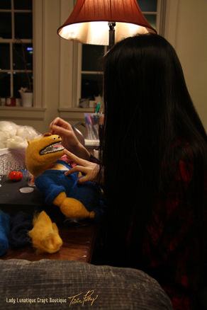 Needlefelting, Needlefelter, Grim Fandango, Glottis, Art Doll, Wool Toy, Soft Toy, Tricia Pathy, Tricia's Wonder World