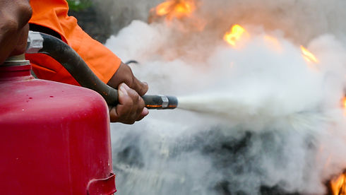 Flame Fire and Risk practical fire safety training demonstration using live fire.