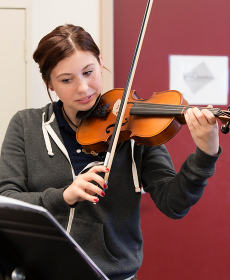 Practicing Violin